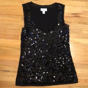 Sequined tank top